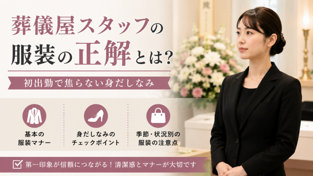 葬儀屋スタッフの服装の正解とは？初出勤で焦らない身だしなみ